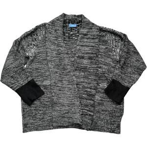Simply Vera Vera Wang women's black and gray heather knit cardigan size XL